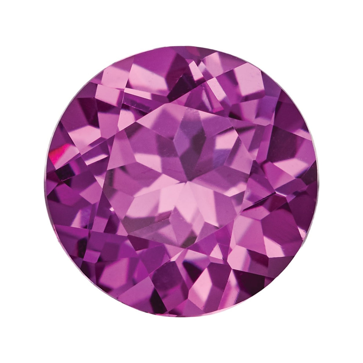 6 mm Lab-Grown Magenta Sapphire – Round Cut – Eye-Clean Quality — Sapphire Row · cut7