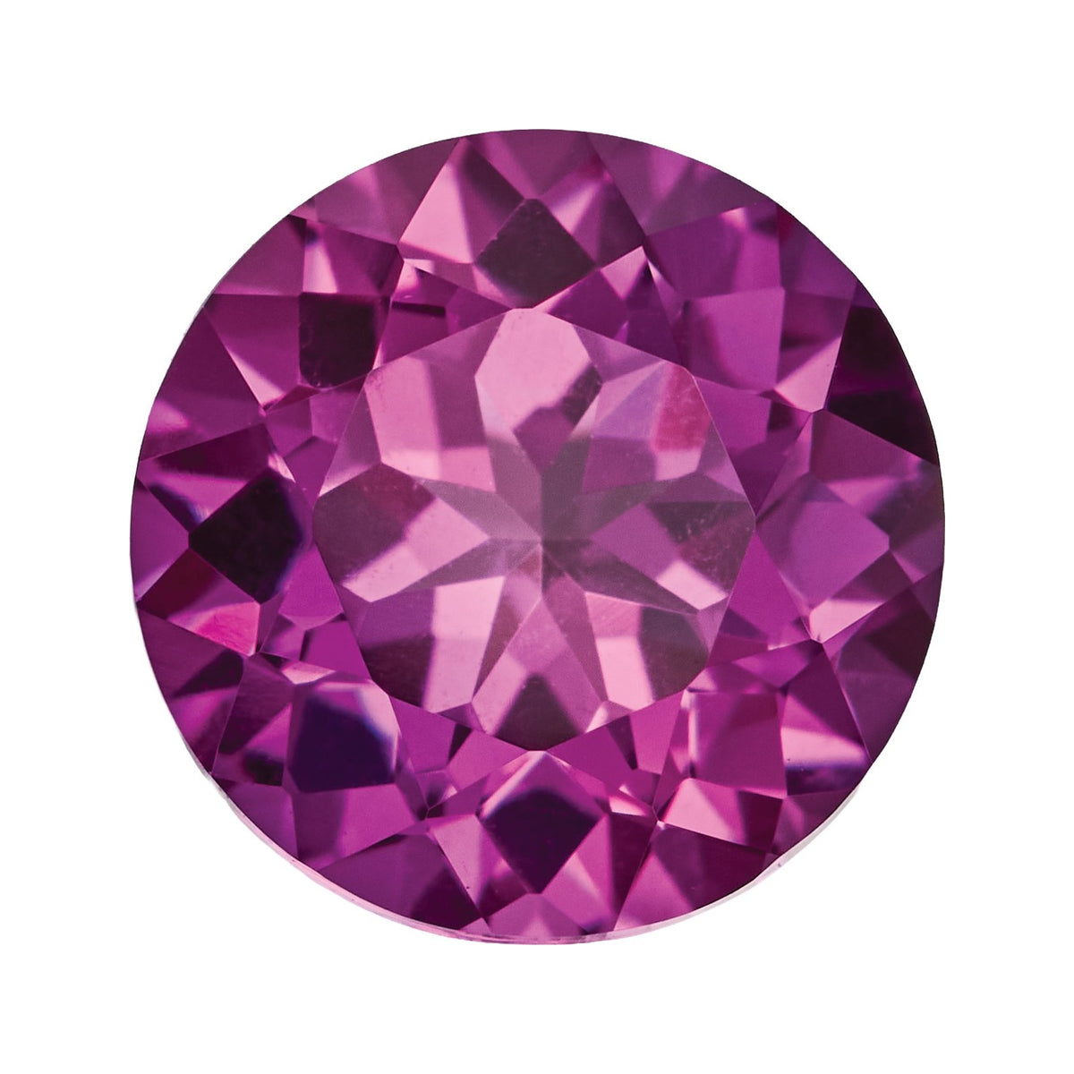 7 mm Lab-Grown Magenta Sapphire – Round Cut – Eye-Clean Quality — Sapphire Row · cut7