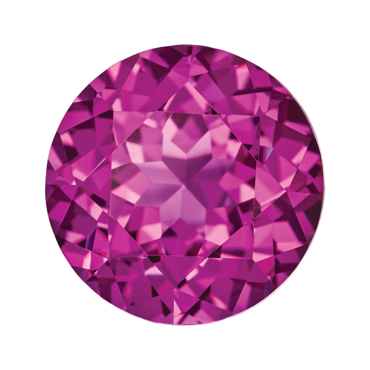 8 mm Lab-Grown Magenta Sapphire – Round Cut – Eye-Clean Quality — Sapphire Row · cut7