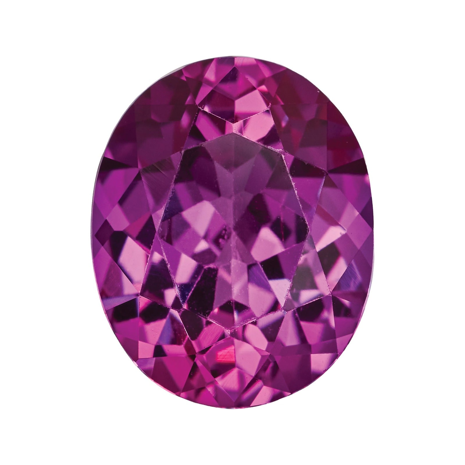 10x8 mm Lab-Grown Magenta Sapphire – Oval Cut – Eye-Clean Quality — Sapphire Row · cut7