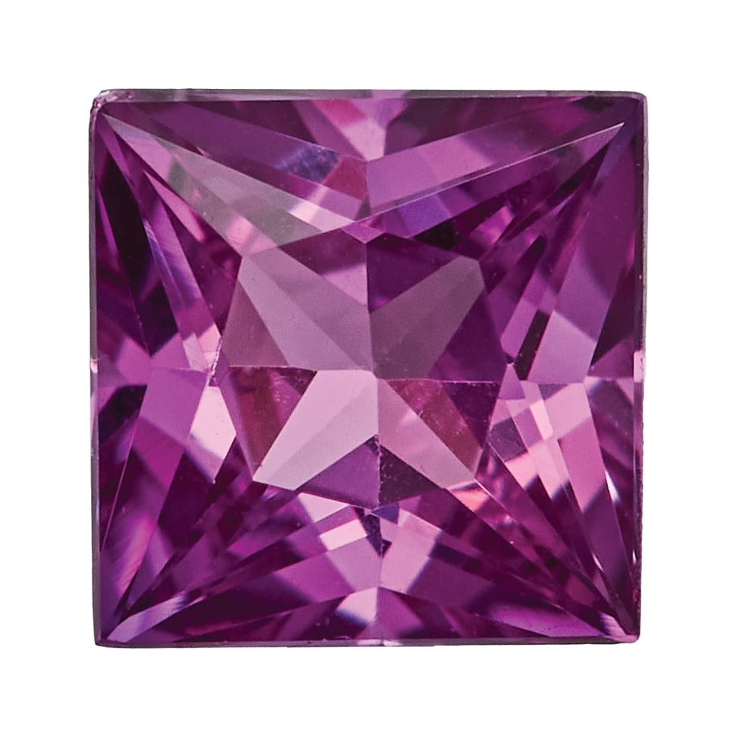 4 mm Lab-Grown Magenta Sapphire – Square Cut – Eye-Clean Quality — Sapphire Row · cut7