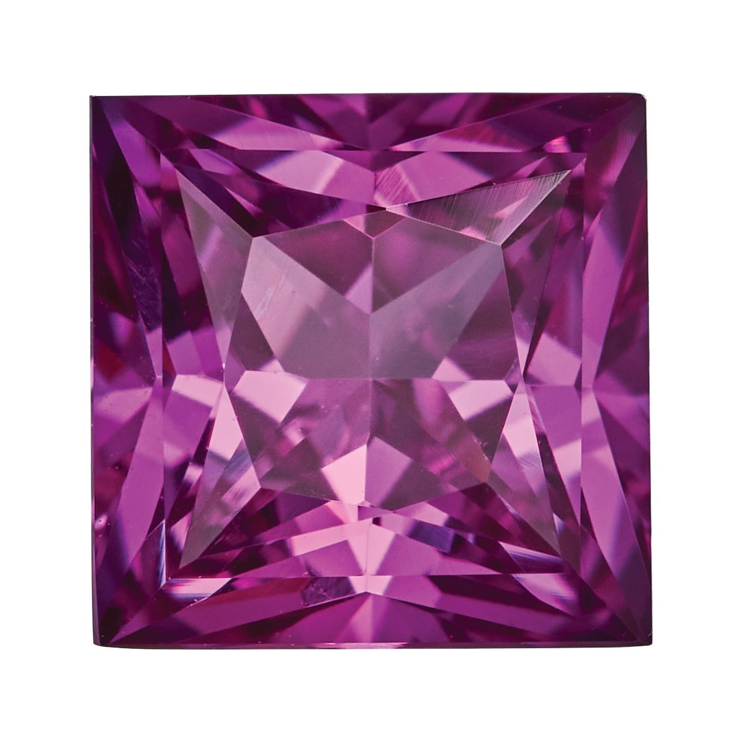 6 mm Lab-Grown Magenta Sapphire – Square Cut – Eye-Clean Quality — Sapphire Row · cut7