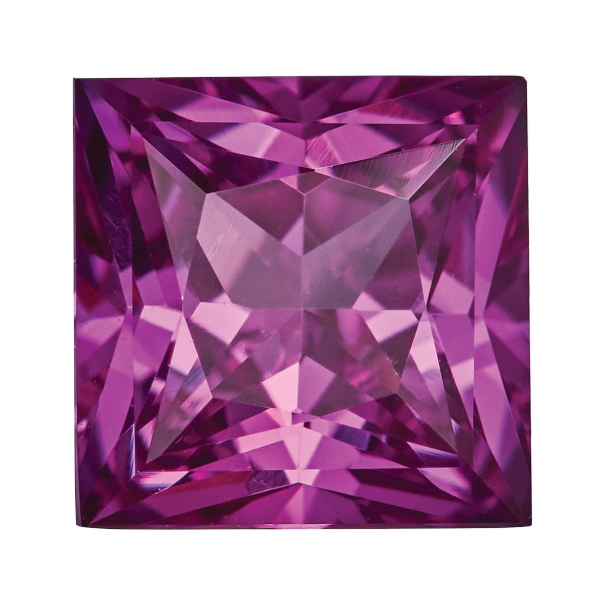 6 mm Lab-Grown Magenta Sapphire – Square Cut – Eye-Clean Quality — Sapphire Row · cut7