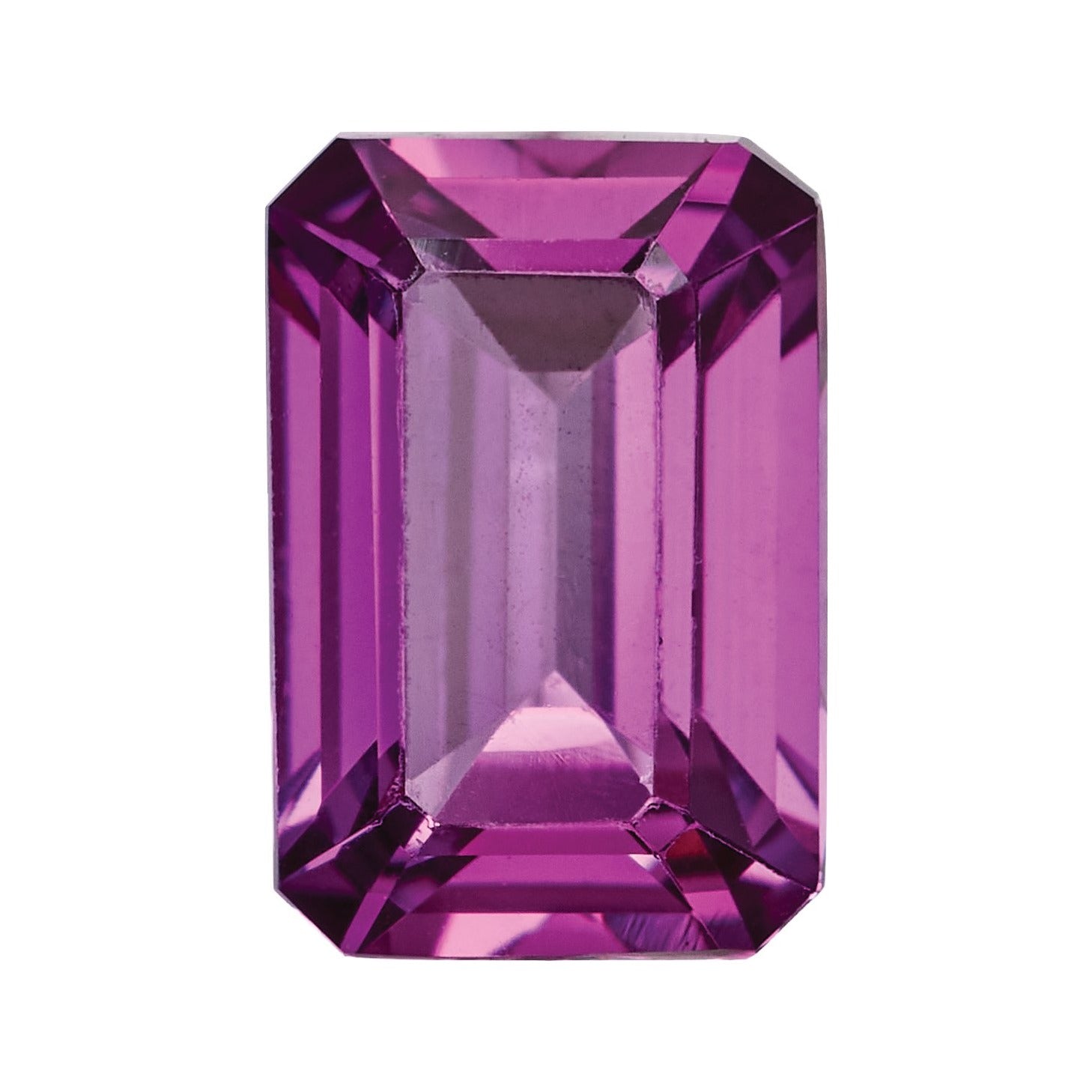 6x4 mm Lab-Grown Magenta Sapphire – Emerald Cut – Eye-Clean Quality — Sapphire Row · cut7
