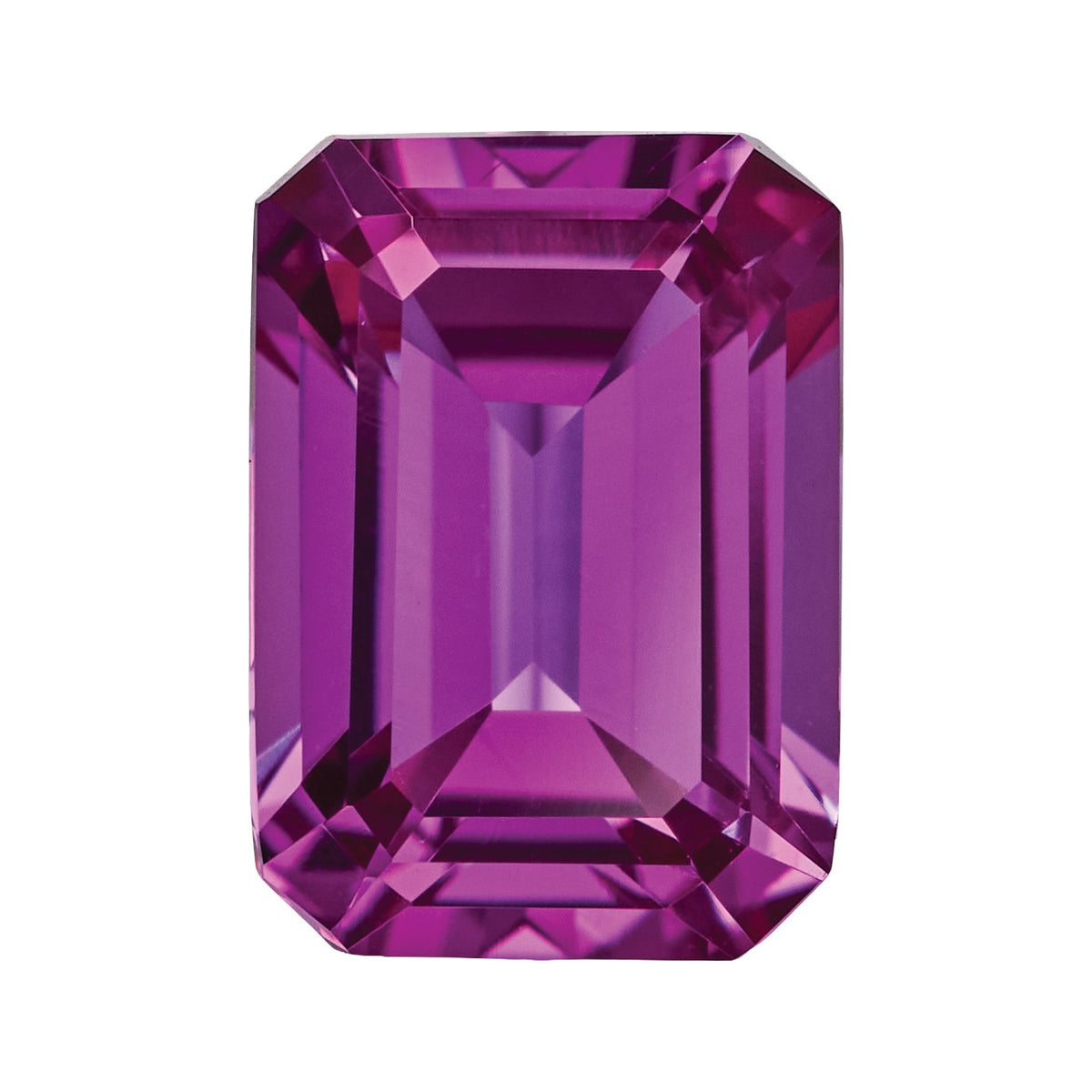 7x5 mm Lab-Grown Magenta Sapphire – Emerald Cut – Eye-Clean Quality — Sapphire Row · cut7