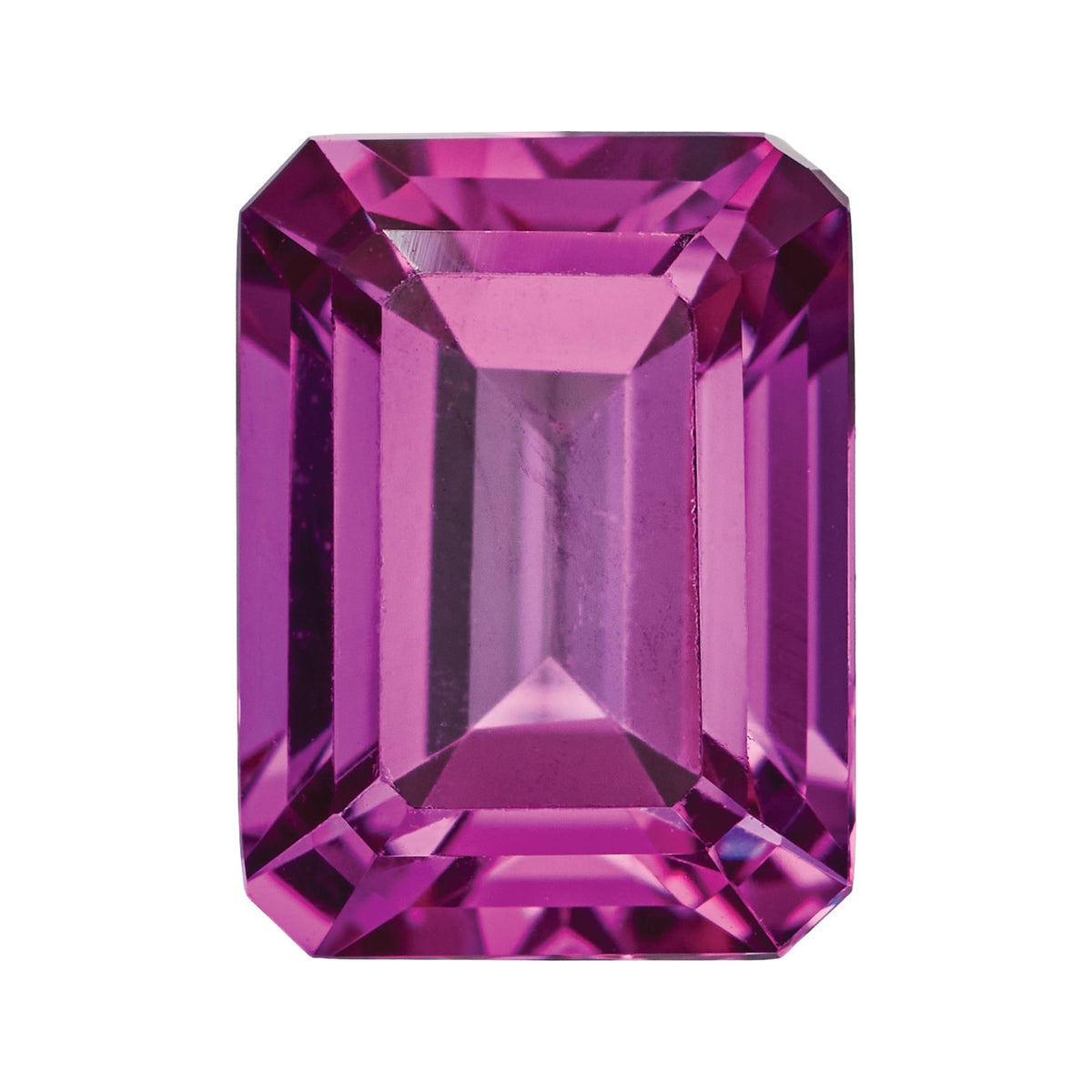 8x6 mm Lab-Grown Magenta Sapphire – Emerald Cut – Eye-Clean Quality — Sapphire Row · cut7