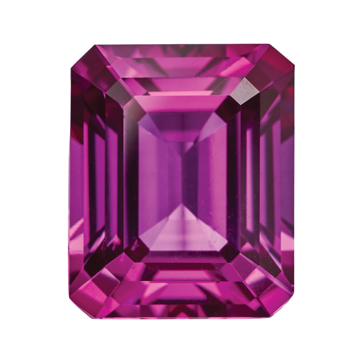 12x10 mm Lab-Grown Magenta Sapphire – Emerald Cut – Eye-Clean Quality — Sapphire Row · cut7