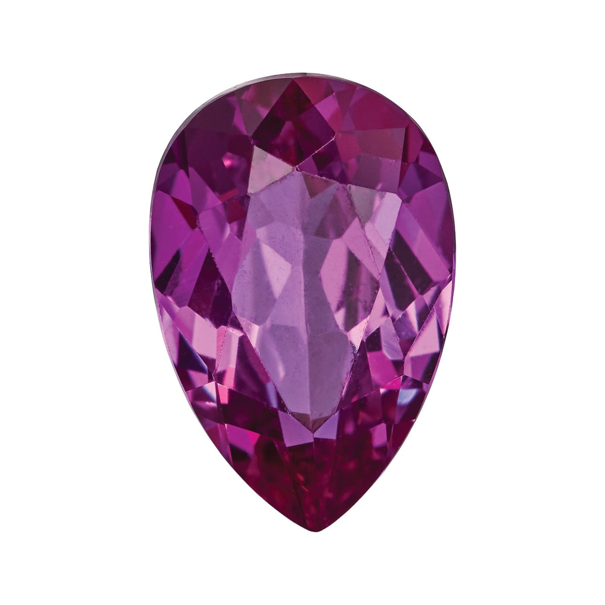 9x6 mm Lab-Grown Magenta Sapphire – Pear Cut – Eye-Clean Quality — Sapphire Row · cut7