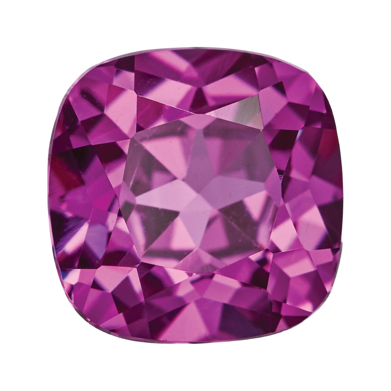 6 mm Lab-Grown Magenta Sapphire – Cushion Cut – Eye-Clean Quality — Sapphire Row · cut7