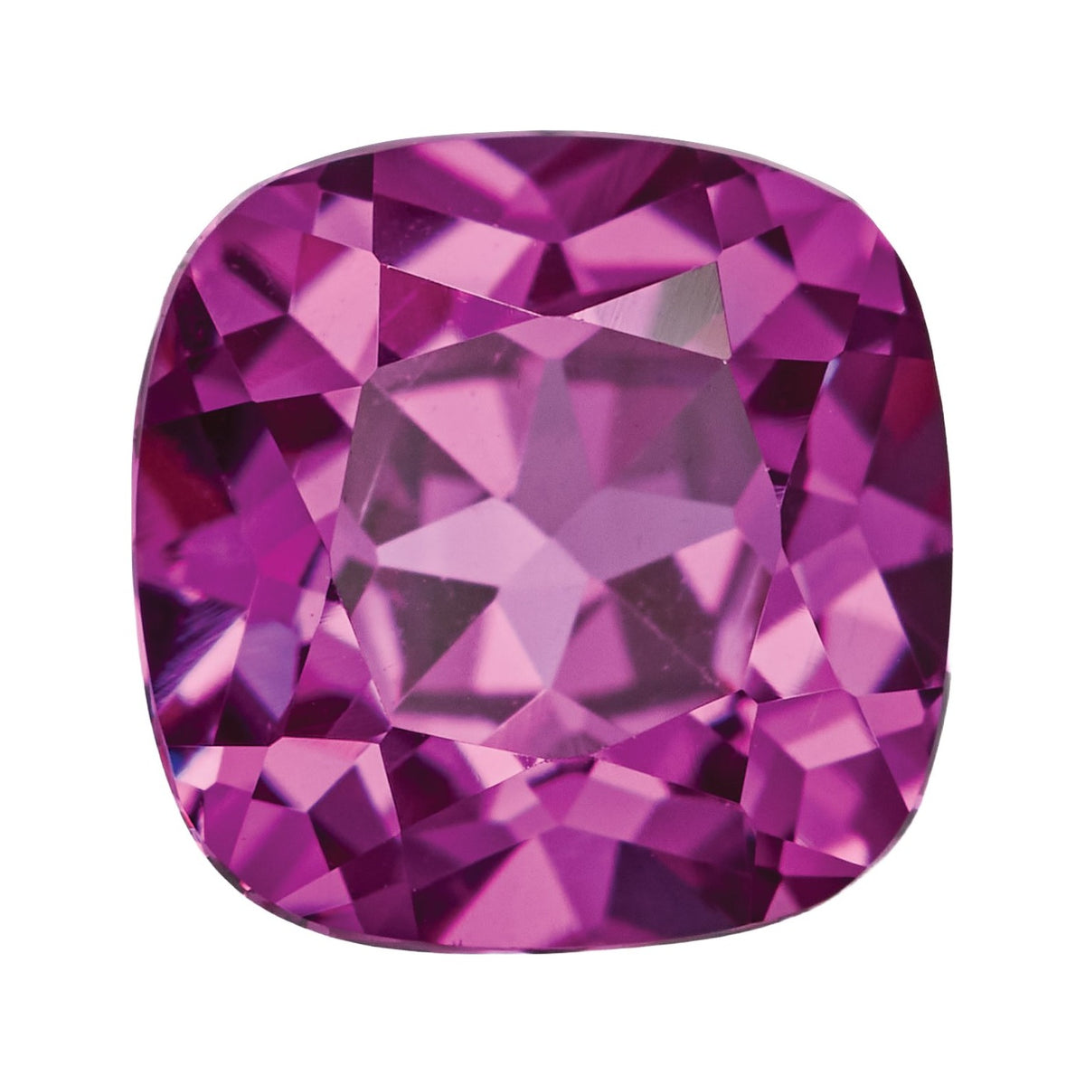 6 mm Lab-Grown Magenta Sapphire – Cushion Cut – Eye-Clean Quality — Sapphire Row · cut7
