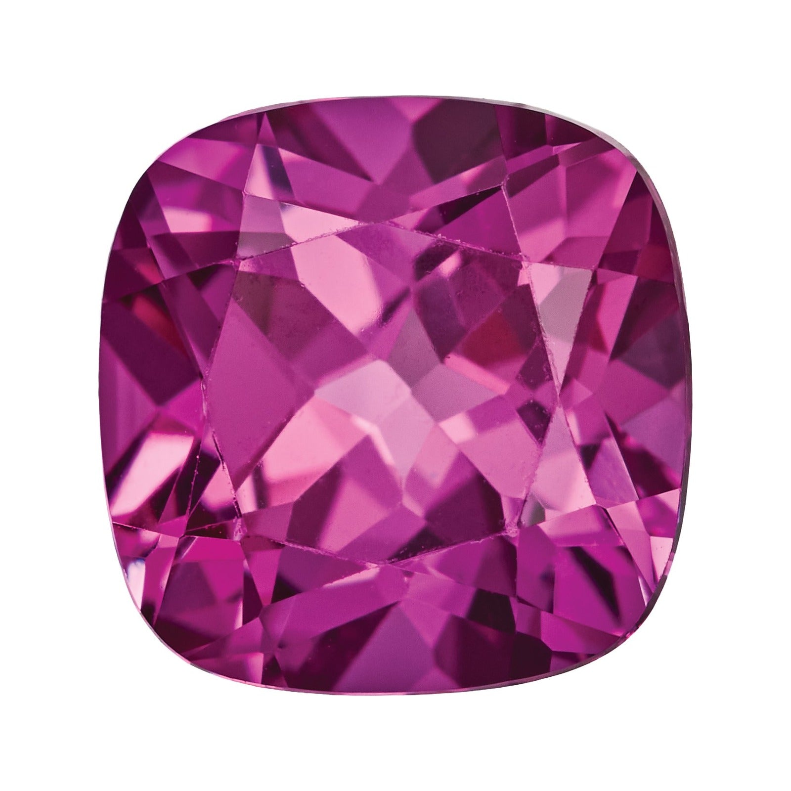 7 mm Lab-Grown Magenta Sapphire – Cushion Cut – Eye-Clean Quality — Sapphire Row · cut7