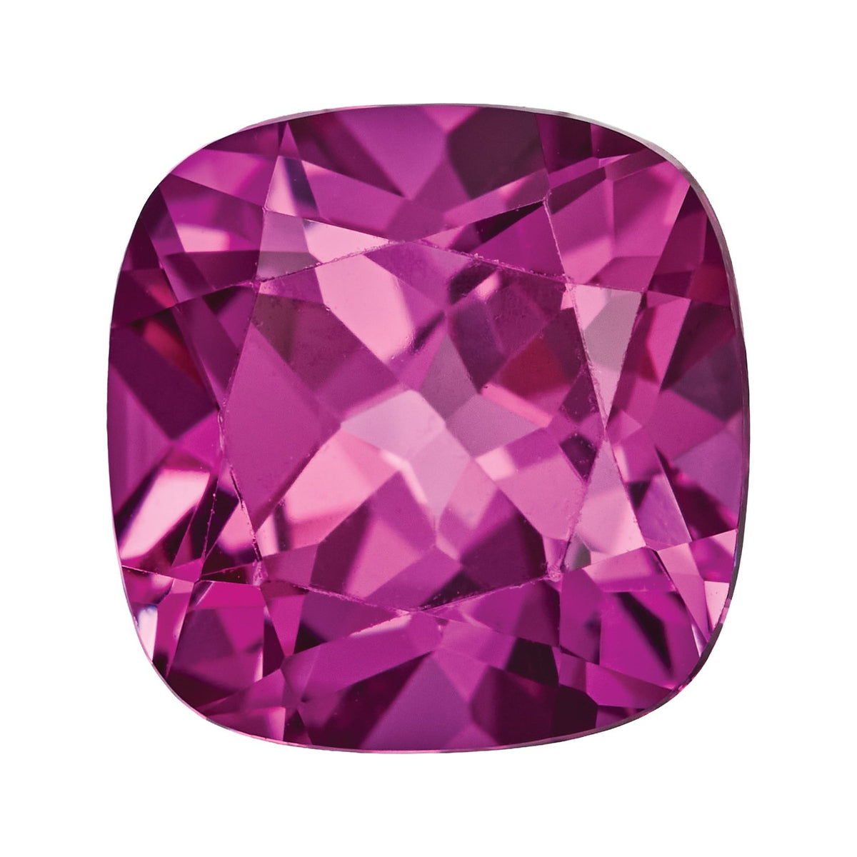 7 mm Lab-Grown Magenta Sapphire – Cushion Cut – Eye-Clean Quality — Sapphire Row · cut7