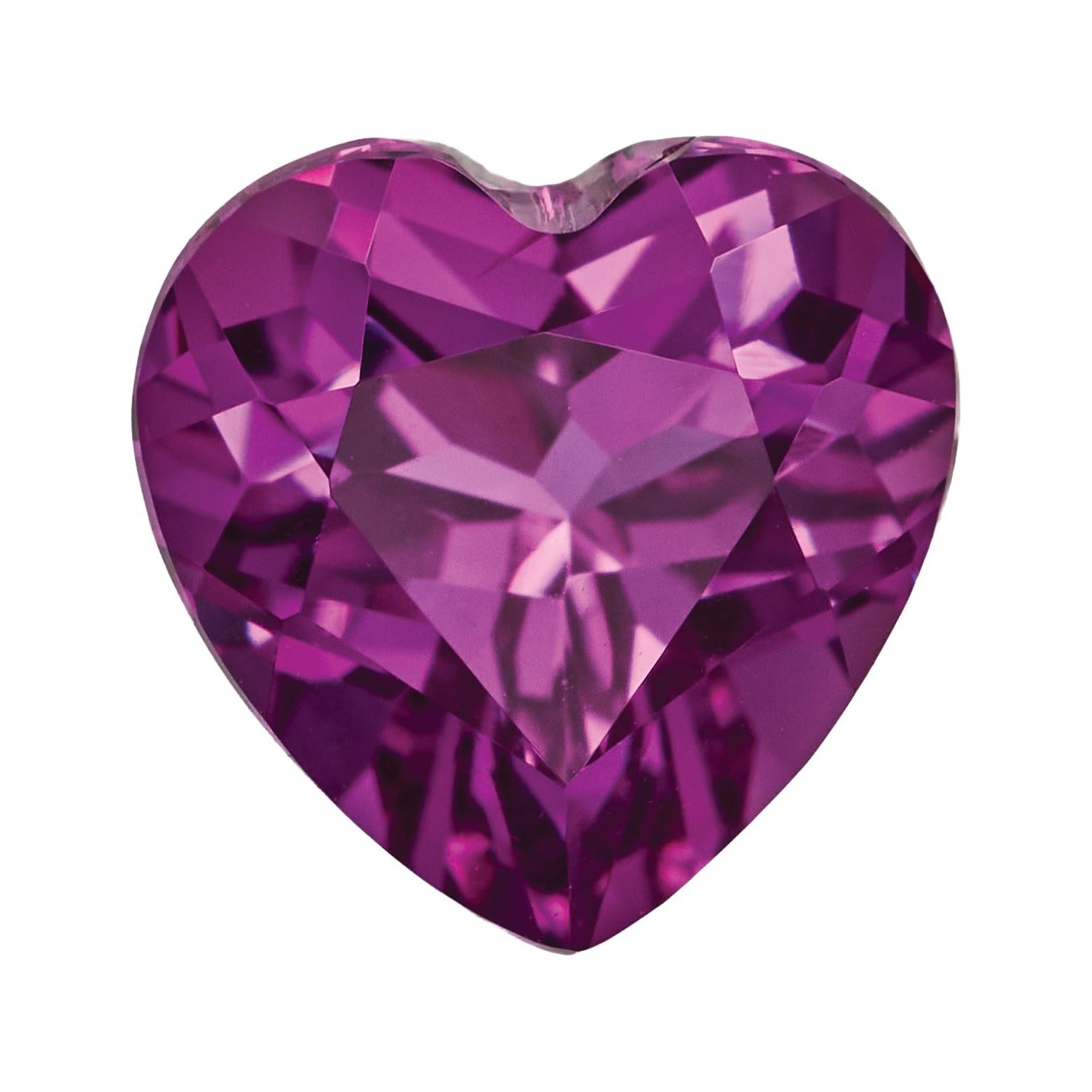 6 mm Lab-Grown Magenta Sapphire – Heart Cut – Eye-Clean Quality — Sapphire Row · cut7