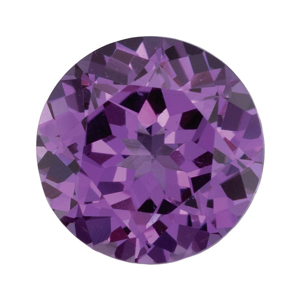 10 mm Lab-Grown Lilac Purple Sapphire – Round Cut – Eye-Clean Quality — Sapphire Row · cut7