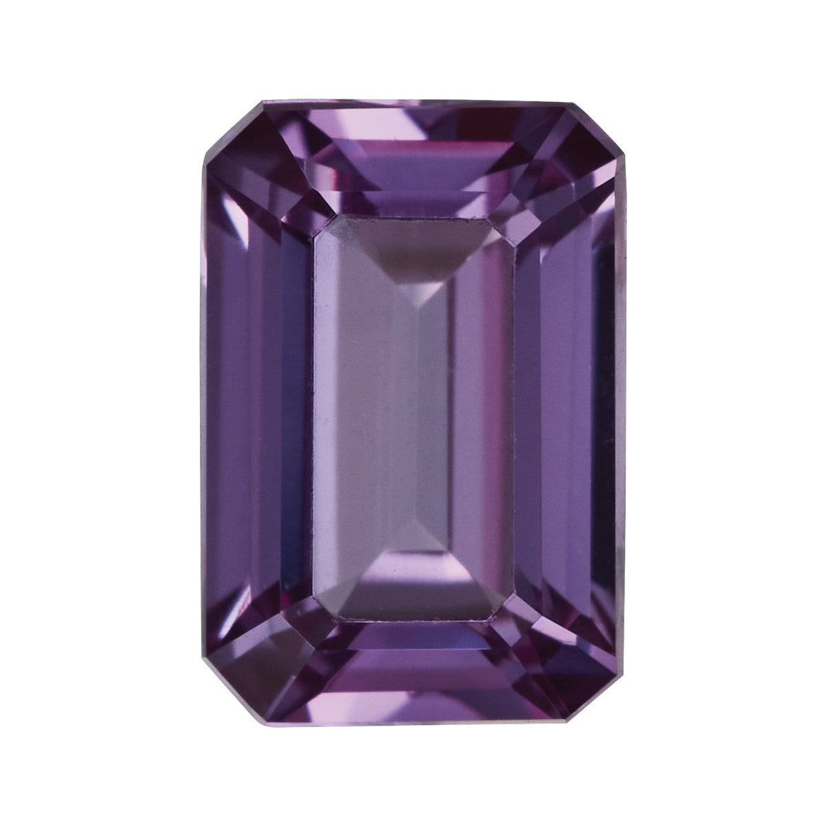 6x4 mm Lab-Grown Lilac Purple Sapphire – Emerald Cut – Eye-Clean Quality — Sapphire Row · cut7