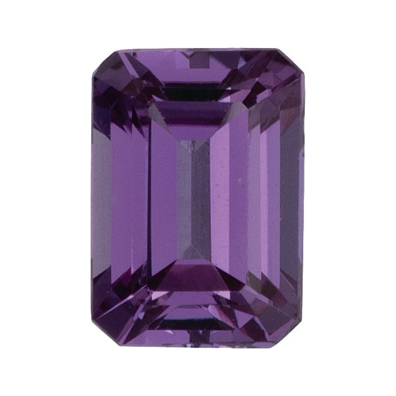 7x5 mm Lab-Grown Lilac Purple Sapphire – Emerald Cut – Eye-Clean Quality — Sapphire Row · cut7
