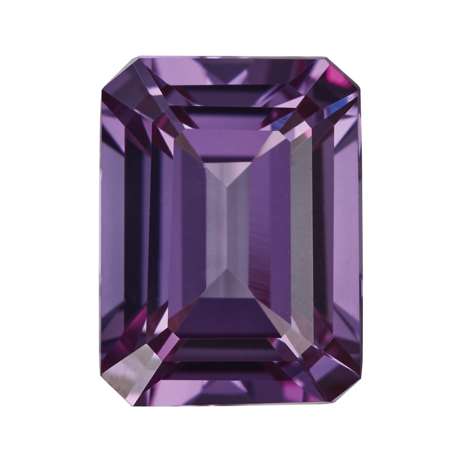 8x6 mm Lab-Grown Lilac Purple Sapphire – Emerald Cut – Eye-Clean Quality — Sapphire Row · cut7