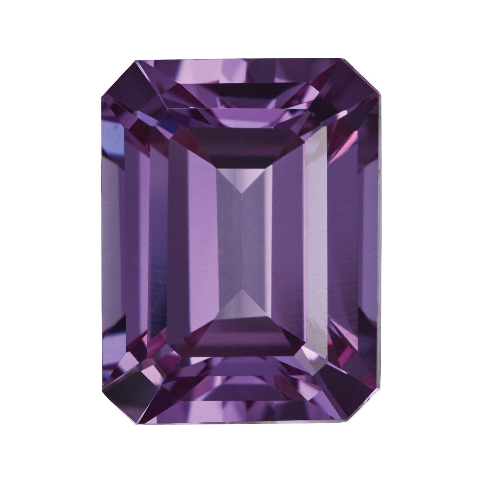 9x7 mm Lab-Grown Lilac Purple Sapphire – Emerald Cut – Eye-Clean Quality — Sapphire Row · cut7