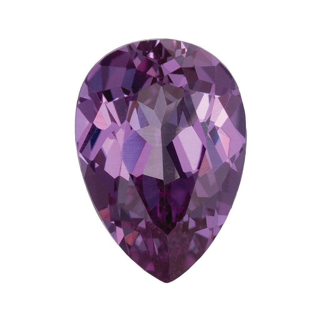 10x7 mm Lab-Grown Lilac Purple Sapphire – Pear Cut – Eye-Clean Quality — Sapphire Row · cut7