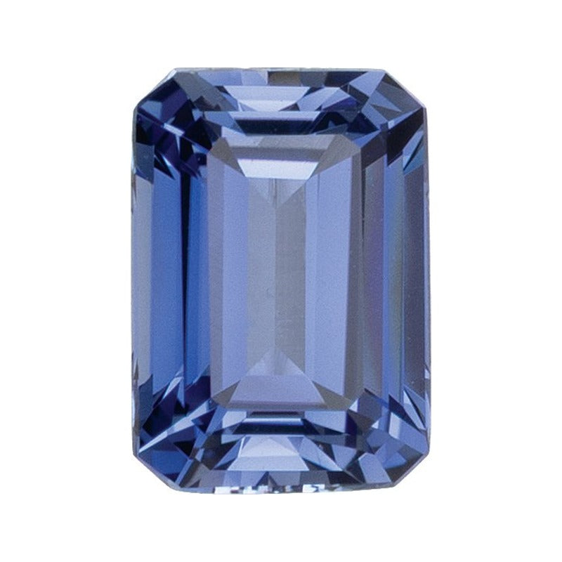 7x5 mm Lab-Grown Periwinkle Blue Sapphire – Emerald Cut – Eye-Clean Quality — Sapphire Row · cut7