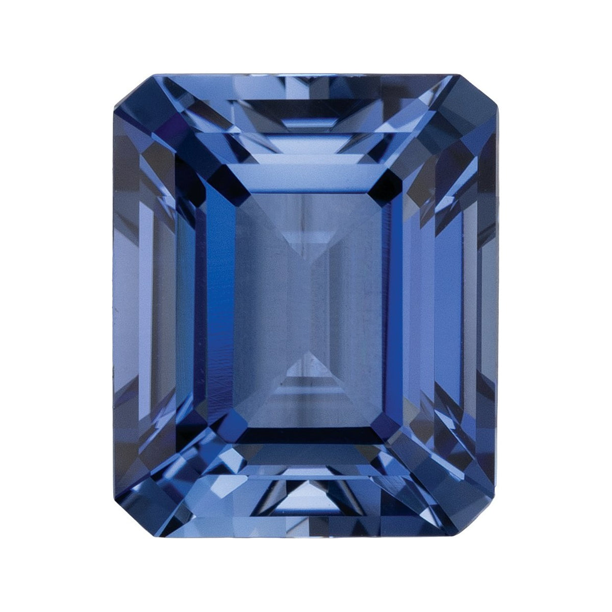 12x10 mm Lab-Grown Periwinkle Blue Sapphire – Emerald Cut – Eye-Clean Quality — Sapphire Row · cut7