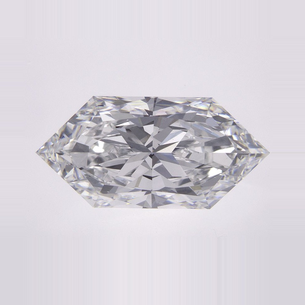 4.01 ct Lab-Grown Diamond – E VS1 – Elongated Hexagon Cut – Duchess Faceted-cut – IGI Certified — Sapphire Row · cut7