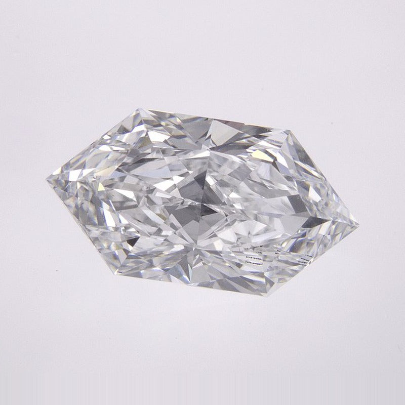 3.06 ct Lab-Grown Diamond – E VVS2 – Elongated Hexagon Cut – Duchess Faceted-cut – IGI Certified — Sapphire Row · cut7