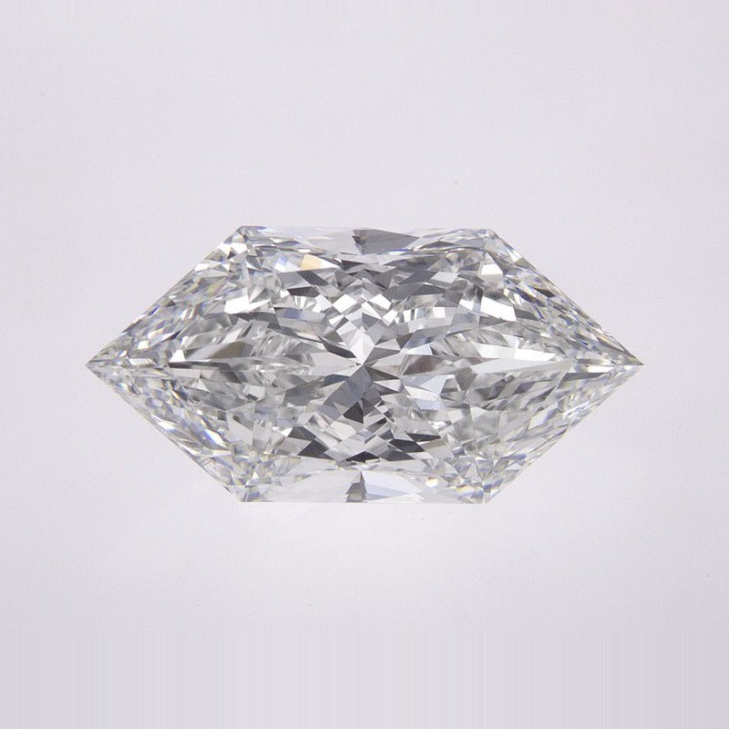 3.05 ct Lab-Grown Diamond – F VVS2 – Elongated Hexagon Cut – Duchess Faceted-cut – IGI Certified — Sapphire Row · cut7