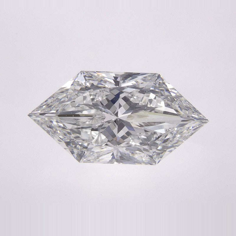 3.05 ct Lab-Grown Diamond – F VVS2 – Elongated Hexagon Cut – Duchess Faceted-cut – IGI Certified — Sapphire Row · cut7