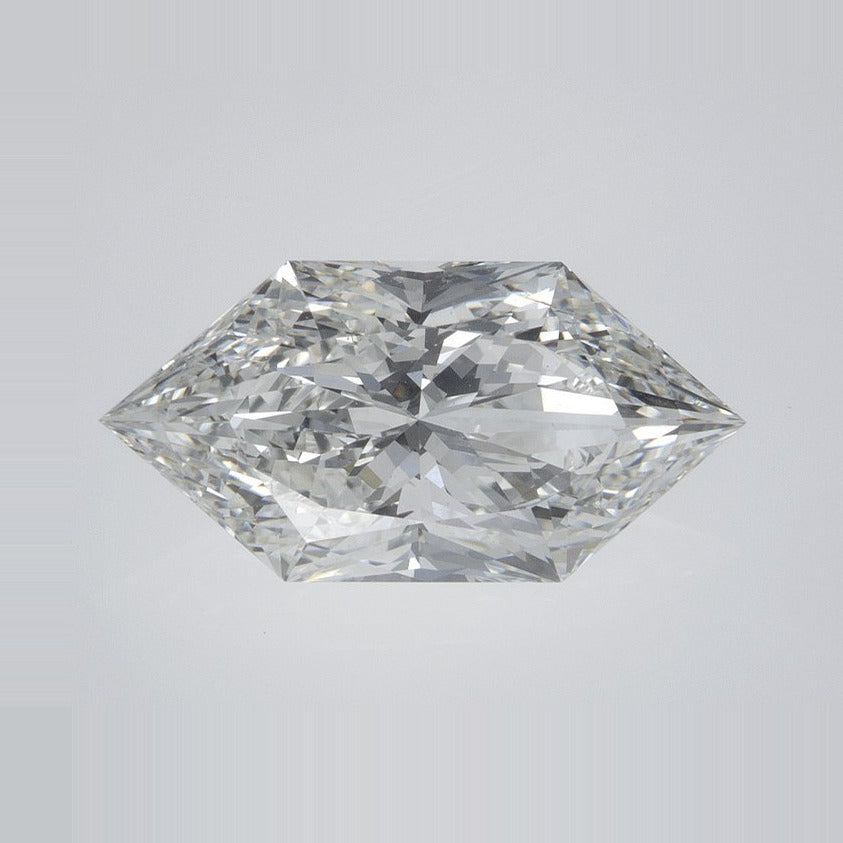 3.04 ct Lab-Grown Diamond – F VS1 – Elongated Hexagon Cut – Duchess Faceted-cut – IGI Certified — Sapphire Row · cut7