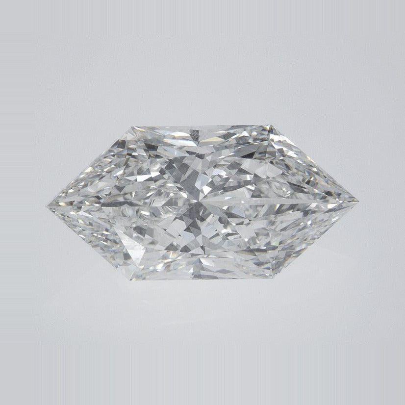 3.04 ct Lab-Grown Diamond – E VVS2 – Elongated Hexagon Cut – Duchess Faceted-cut – IGI Certified — Sapphire Row · cut7