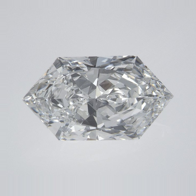 2.53 ct Lab-Grown Diamond – E VVS2 – Elongated Hexagon Cut – Duchess Faceted-cut – IGI Certified — Sapphire Row · cut7