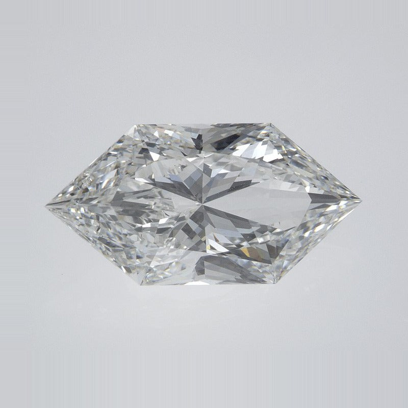 2.52 ct Lab-Grown Diamond – F VS1 – Elongated Hexagon Cut – Duchess Faceted-cut – IGI Certified — Sapphire Row · cut7