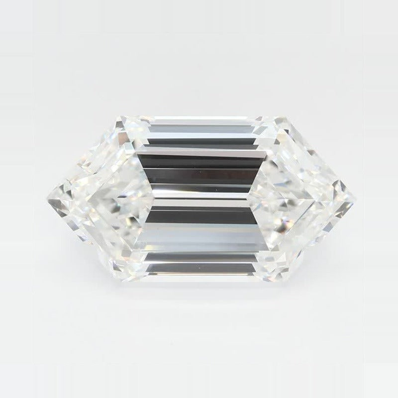 3.27 ct Lab-Grown Diamond – E VS1 – Elongated Hexagon Cut – Duchess Step-cut – GCAL Certified — Sapphire Row · cut7