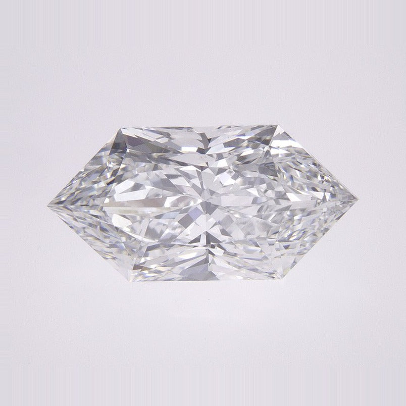 3.10 ct Lab-Grown Diamond – D VVS2 – Elongated Hexagon Duchess Faceted-cut – IGI Certified — Sapphire Row · cut7