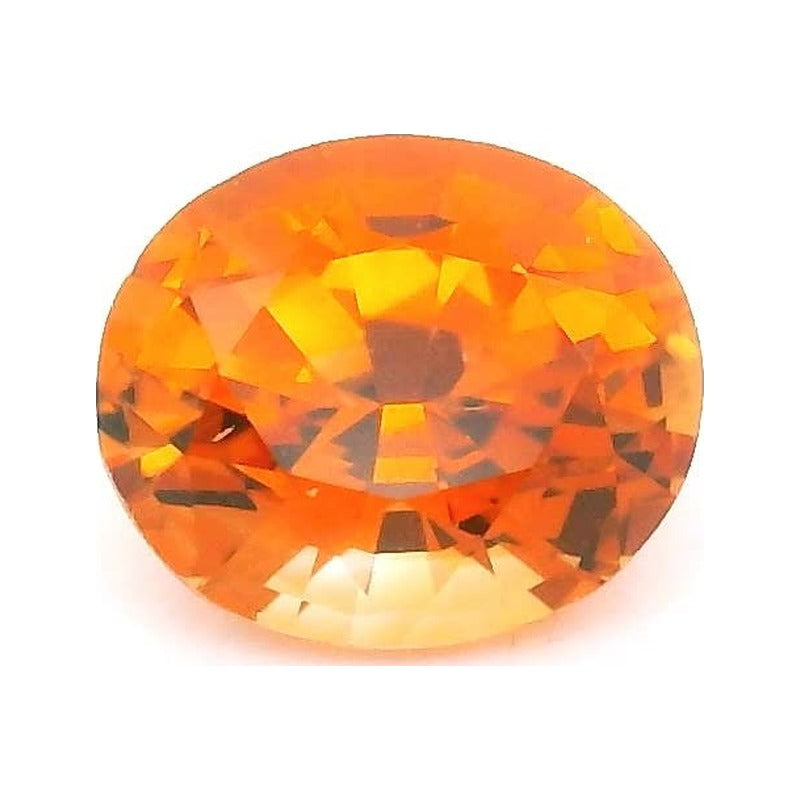0.66 ct Natural Orange Sapphire (Heated) – Oval Cut — Sapphire Row · cut7