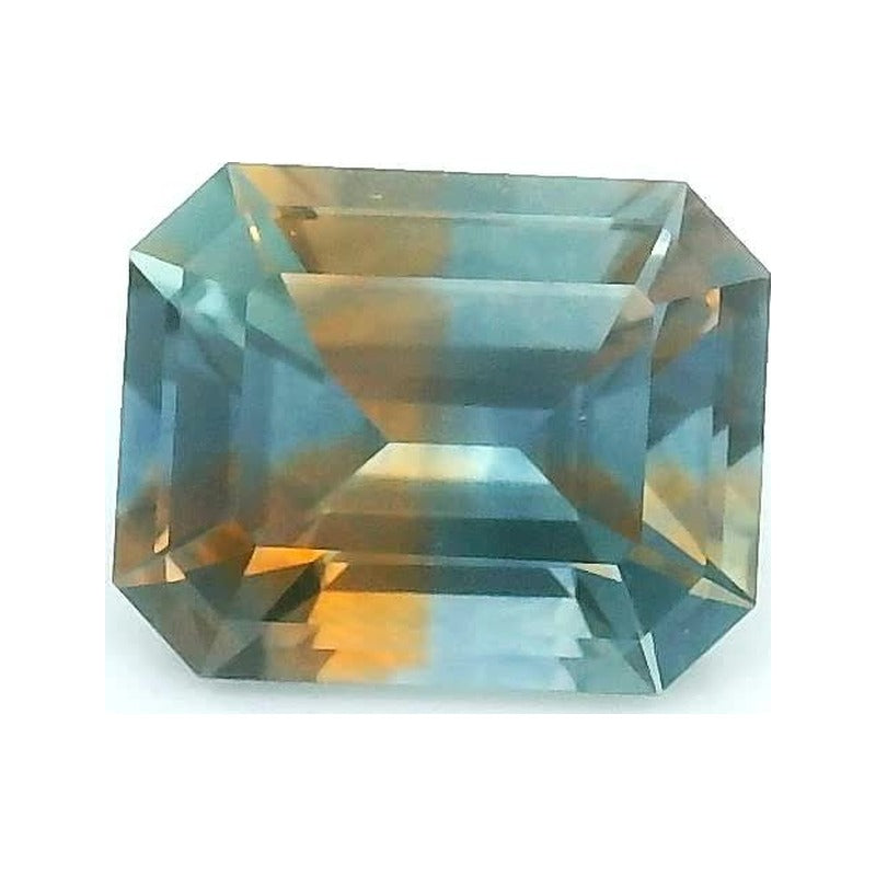 0.65 ct Natural Bicolor Sapphire (Heated) – Emerald Cut — Sapphire Row · cut7