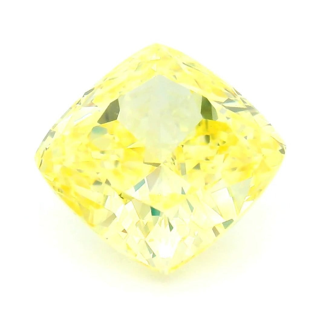 2.04 ct Lab-Grown Fancy Vivid Yellow Diamond – VS1 – Cushion Cut – IGI Certified — Sapphire Row · cut7