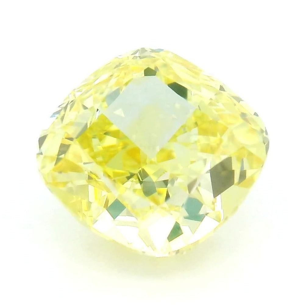 2.03 ct Lab-Grown Fancy Vivid Yellow Diamond – VS1 – Cushion Cut – IGI Certified — Sapphire Row · cut7