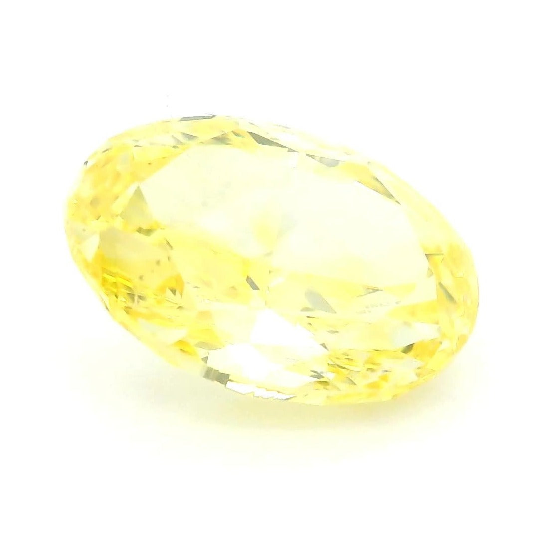 2.01 ct Lab-Grown Fancy Vivid Yellow Diamond – IF – Oval Cut – IGI Certified — Sapphire Row · cut7