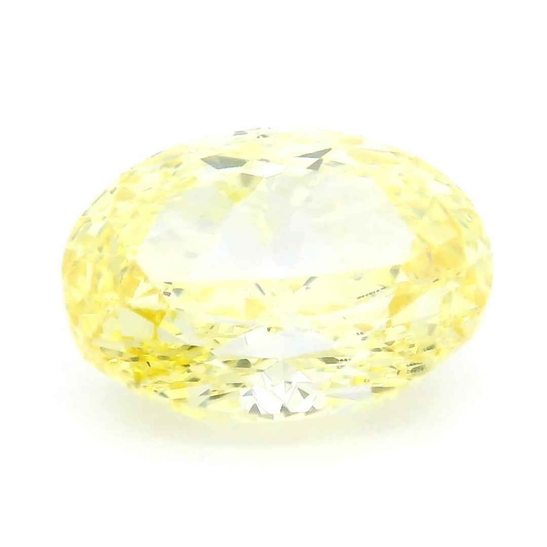 2.01 ct Lab-Grown Fancy Vivid Yellow Diamond – VVS2 – Oval Cut – IGI Certified — Sapphire Row · cut7
