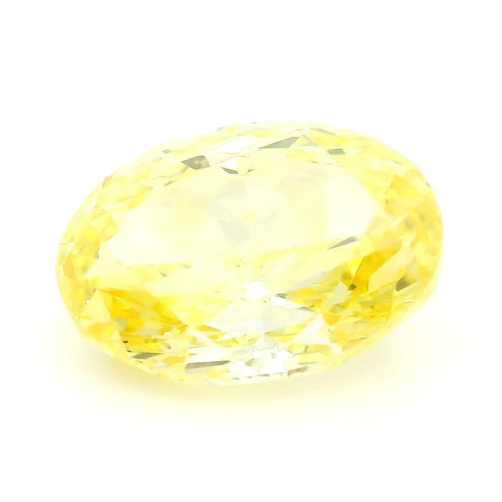 1.58 ct Lab-Grown Fancy Vivid Yellow Diamond – VS1 – Oval Cut – IGI Certified — Sapphire Row · cut7