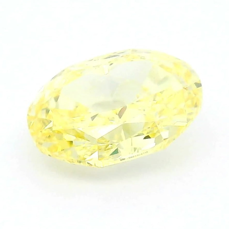 1.19 ct Lab-Grown Fancy Vivid Yellow Diamond – VVS2 – Oval Cut – IGI Certified — Sapphire Row · cut7