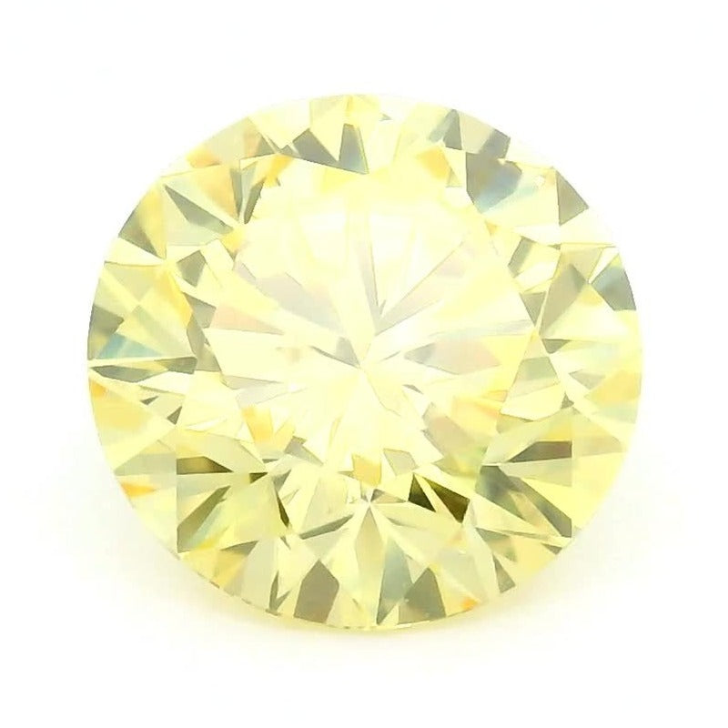1.09 ct Lab-Grown Fancy Vivid Yellow Diamond – VS1 – Round Cut – IGI Certified — Sapphire Row · cut7