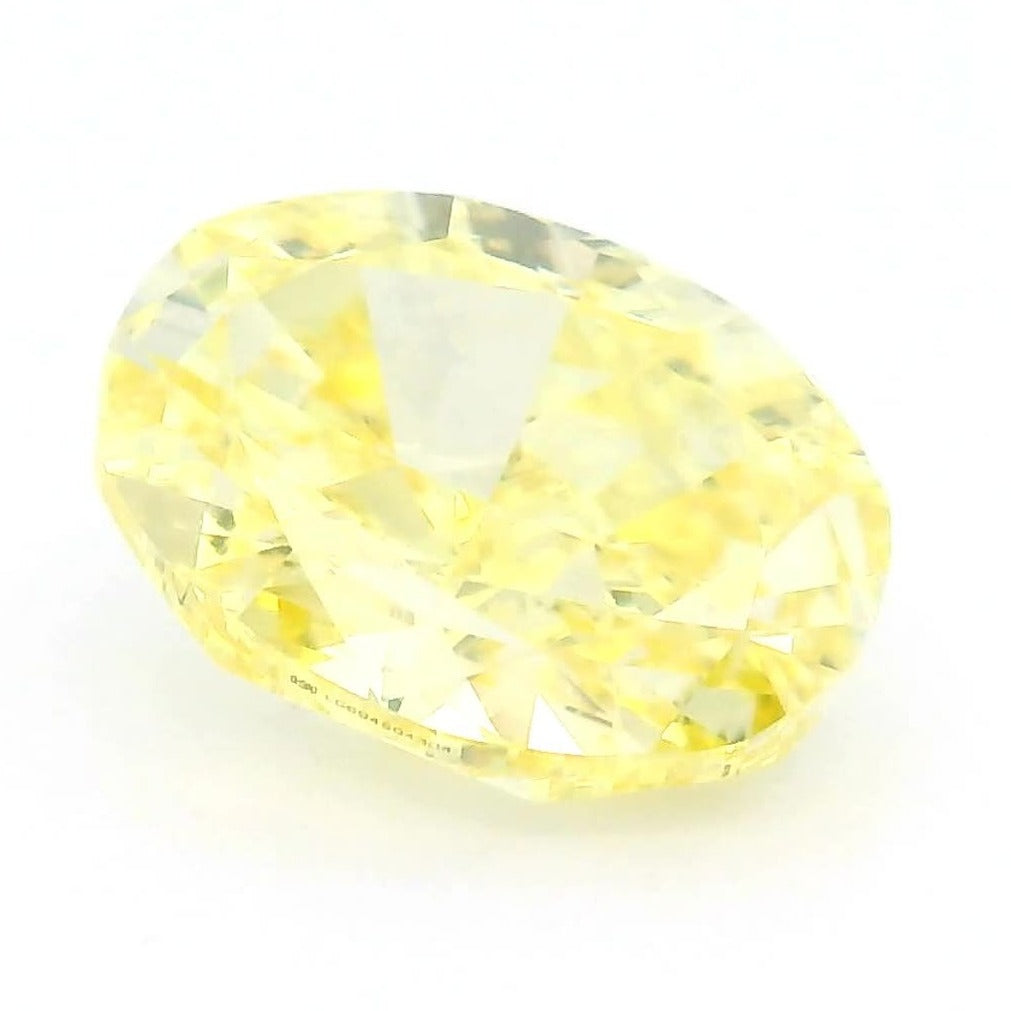 1.02 ct Lab-Grown Fancy Vivid Yellow Diamond – VVS1 – Oval Cut – IGI Certified — Sapphire Row · cut7