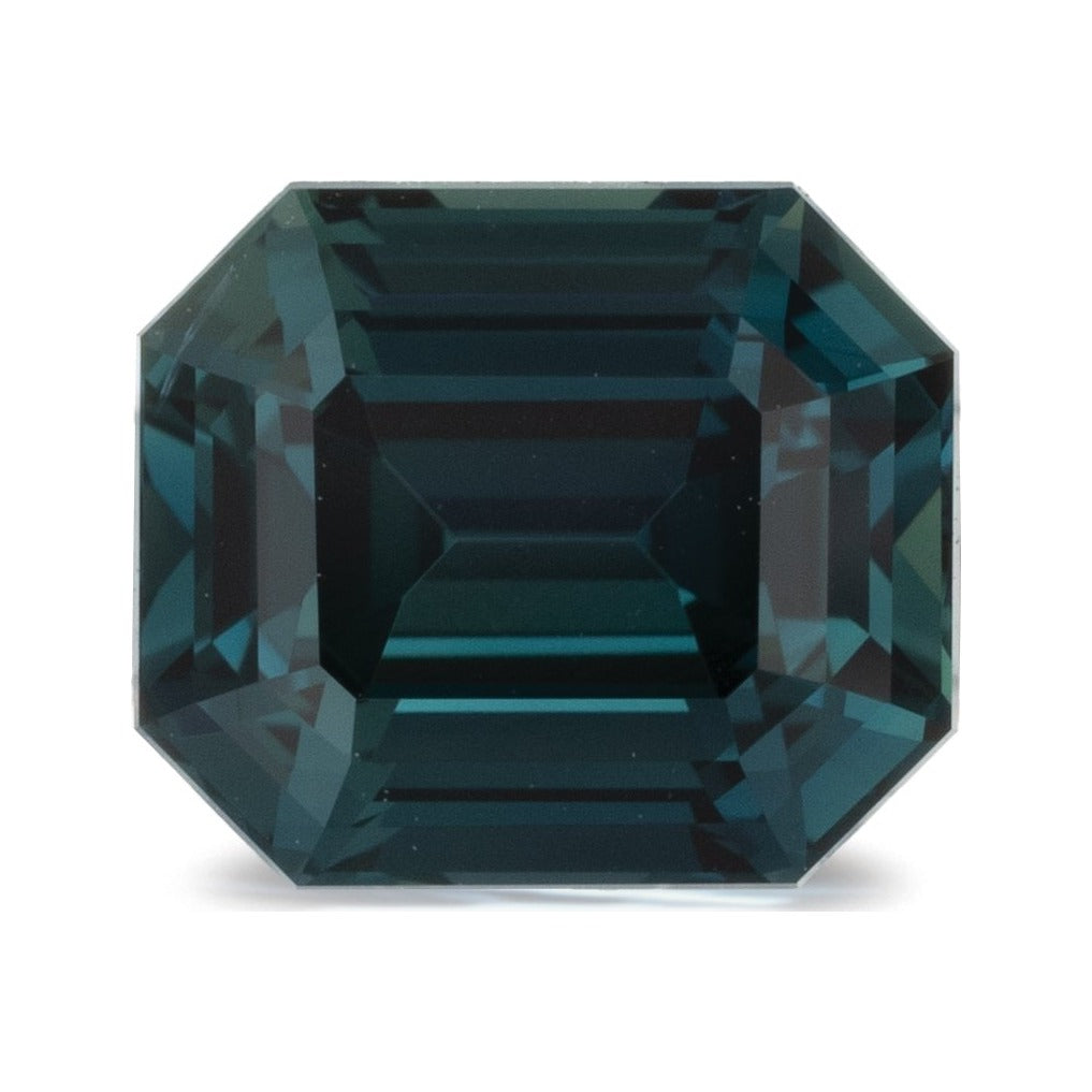 2.01 ct Natural Teal Blue Sapphire (Heated) – Emerald Cut — Sapphire Row · cut7