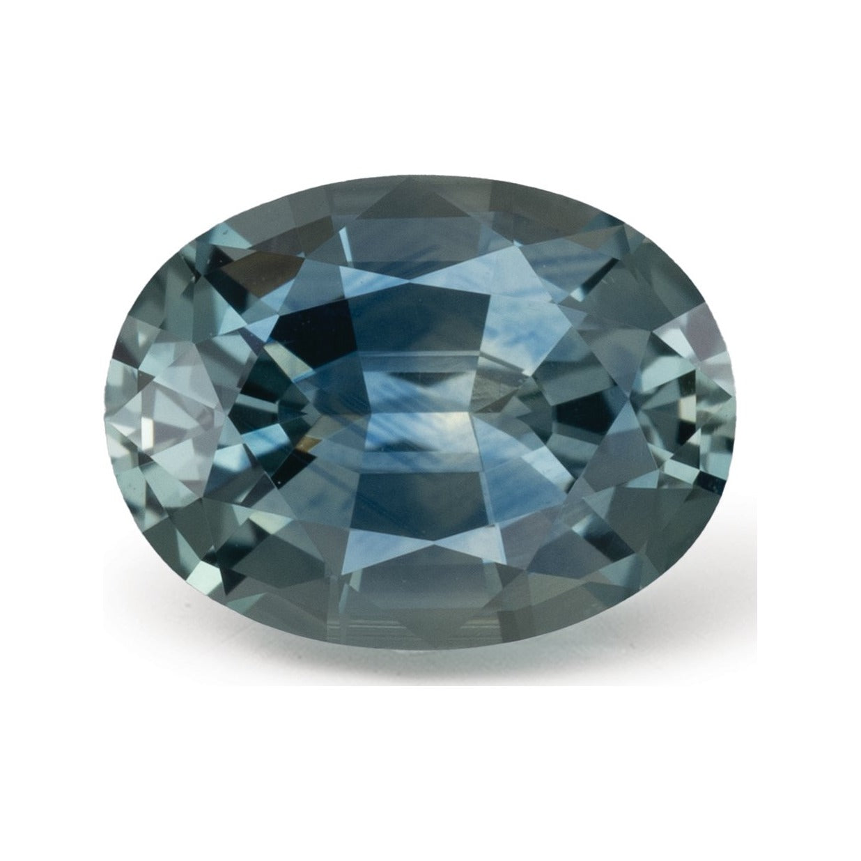 1.66 ct Natural Teal Blue Sapphire (Heated) – Oval Cut — Sapphire Row · cut7