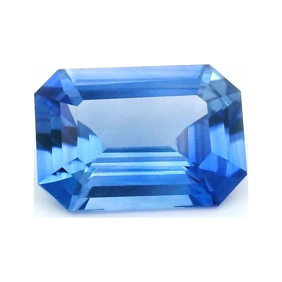 0.98 ct Natural Cornflower Blue Sapphire (Heated) – Emerald Cut — Sapphire Row · cut7