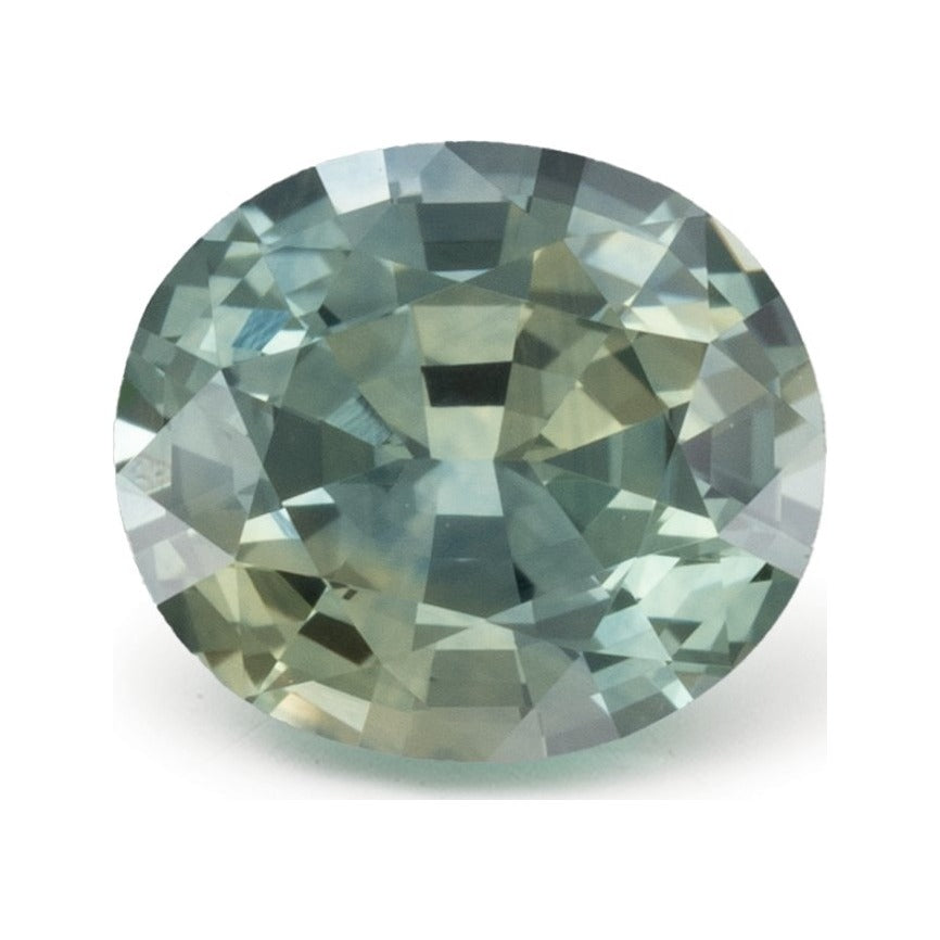 0.82 ct Natural Green Sapphire (Heated) – Oval Cut — Sapphire Row · cut7