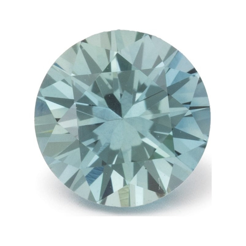 0.71 ct Natural Green Sapphire (Heated) – Round Cut — Sapphire Row · cut7